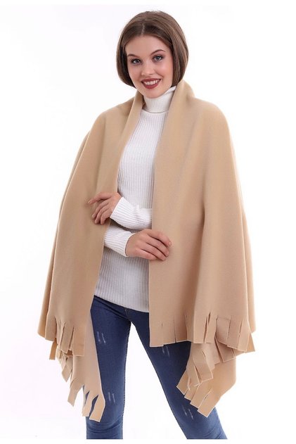 NERGIZ MILKY COFFEE BEIGE CAFE RESTERONT HOTEL FLEECE SCARF SHALF SHOULDER SCARF 60 x 180