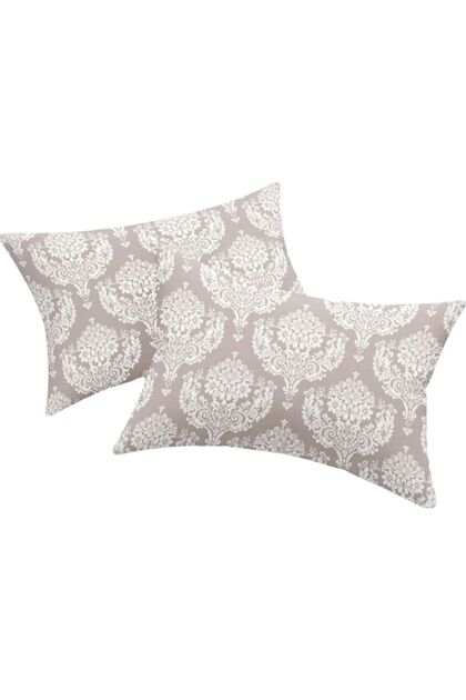 Post Brown Color Set of 2 Pillowcases
