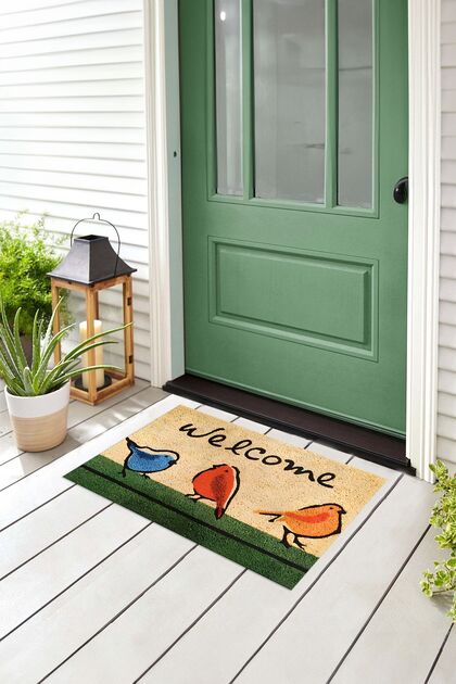 Welcome Written Printed Non-Slip Base Erasable Door Mat (40X60Cm)