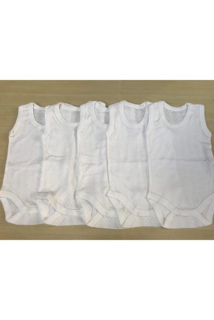 Jacquard Air-Conditioned Hanger with Snap Fasteners (Pack of 5) Ecru Color
