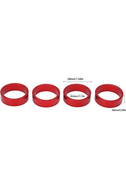 Asroya Bisiklet Furç Furş Parçası Spacer 4 ADET 28,6x5mm Alüminyum
