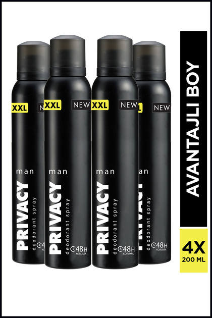 Man Erkek Deodorant 4x200 Ml