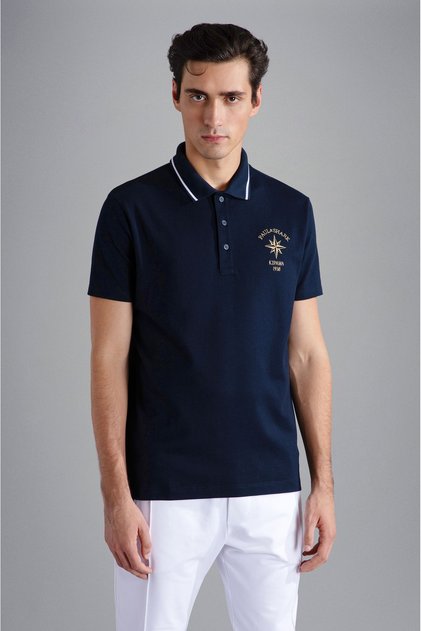 MEN'S KNITTED POLOSHIRT C.W. COTTON