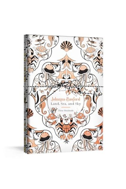Johanna Basford Land Sea And Sky Three Colourable Notebooks