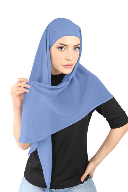 Inner Boneli Oval Cut Scarf - Indigo Blue - (St103), (Id 2910341)