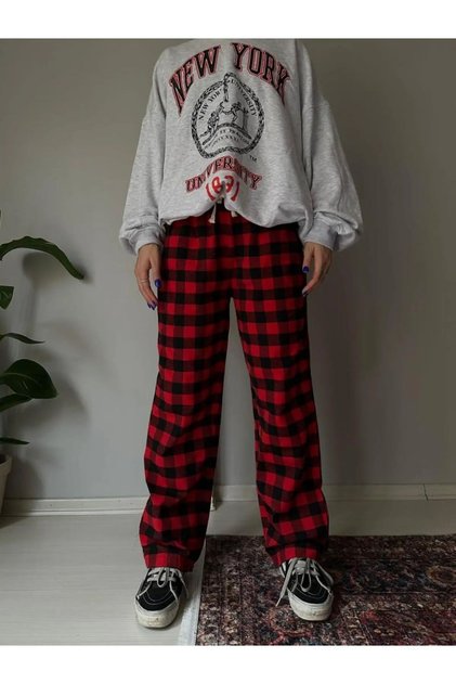 Harajuku Plaid Tracksuit Sweatpants