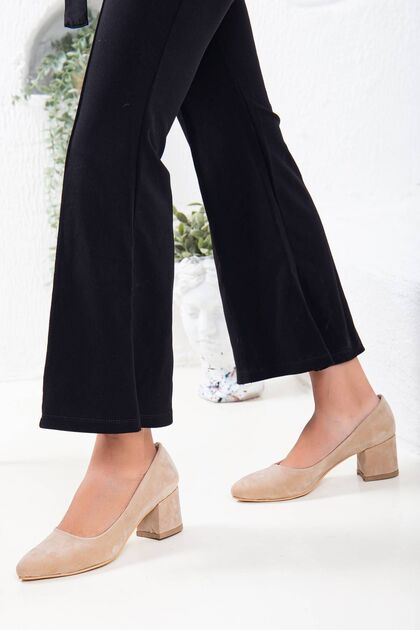 Women's Classic Short Stiletto Skin Suede