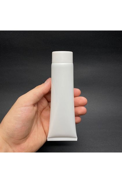 Beyaz Boş Krem Tüpü 100ml , Vidalı Kapaklı Merhem Tüpü ,  Beyaz Lipgloss Tüp 100 ml x 3 Adet