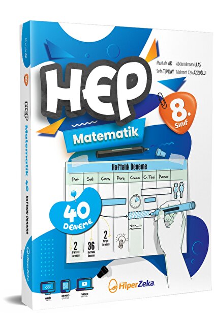 Hiper Zeka 2026 8. Sınıf Haftalık Hep Matematik 40 Haftalık Deneme