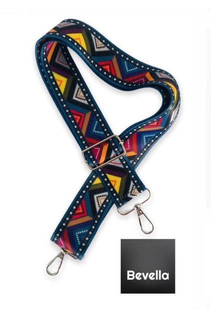 Polyester Column Adjustable Bag Handle - Phone Strap (120 CM) / Triangle Retro Pattern