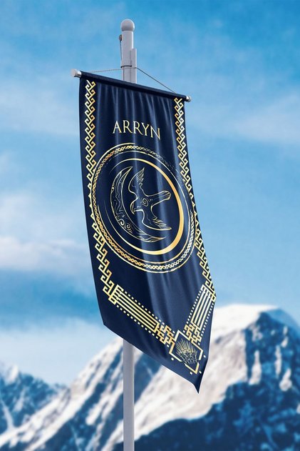 Game Of Thrones Arryn Hanedanlığı Flama Bayrak