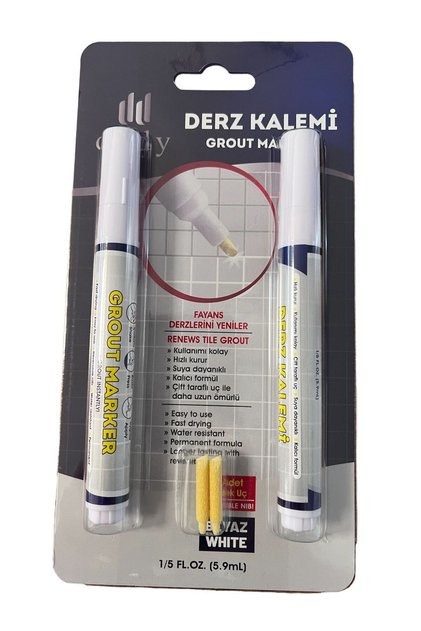 Fayans Derz Kalemi Beyaz 2 Li Set 2 Adet Yedek Uç