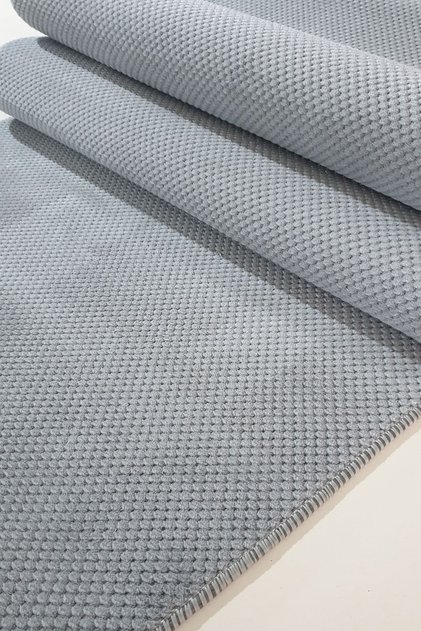 Kaymaz Tabanlı Kesme Kabartmalı Salon Koridor Mutfak Hali Gri Yolluk Vzr 7004 Gri