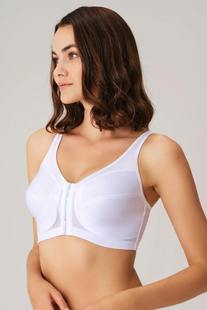 Anil 3651 White Supporting Bra with Front Clasp