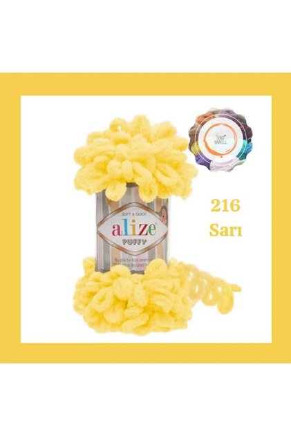 Puffy El Örgü Ipliği Büyük Ilmek 216 (TEKLİ) - 100 Gr. 9 Mt. Parmak Ipi, Battaniye Ipi