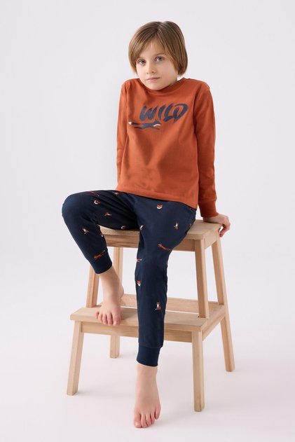 Boy's Cinnamon Pajamas Suit