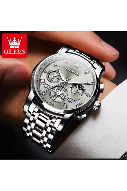 OLEVS ÇELİK SU GEÇİRMEZ İÇ KADRANLAR RENKLİ ŞIK SPOR SAAT - Fiyatı