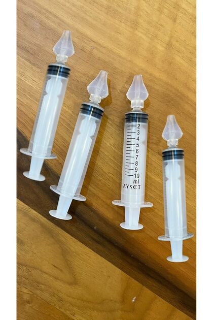 Burun Temizleme Kiti (4 Adet )bebek Burun Yıkama Enjektörü Nazal Yıkama 4 Enjentör Ve 4 Silikon Uç