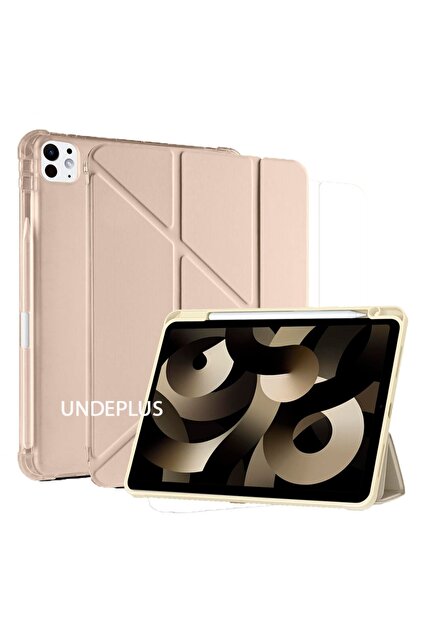 UnDePlus Apple iPad Pro 12.9 3. 4. 5. 6. Nesil Kılıf Kalem Şarj
