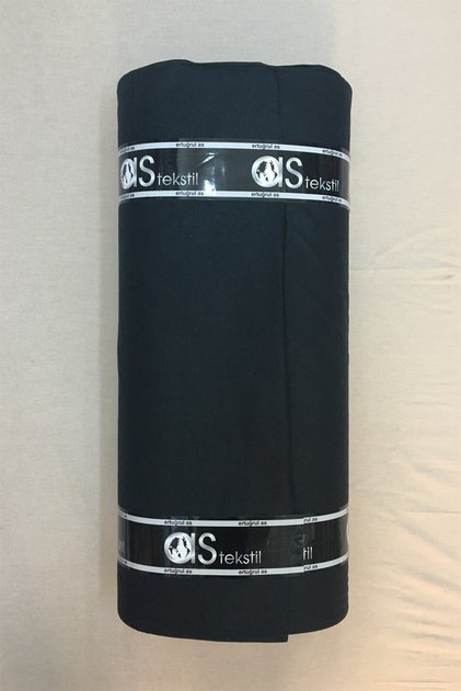 Poplin Fabric Black 100% Cotton Super Luxury Akfil (1 Meter)