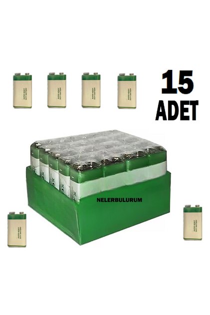 15 Adet Tekli? 9 Volt Pil - 9v Oyuncak Araba Radyo El Feneri Kumanda Pil