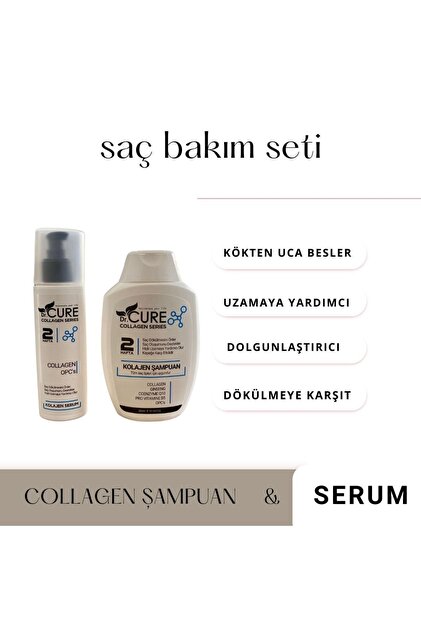 Dr. Cure Kolajen Şampuan 300 ml + Kolajen Saç Serumu 100 ml