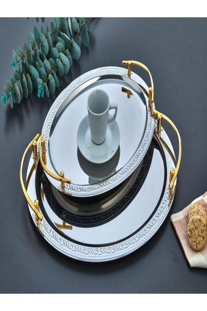 2-Piece Tray Oval Gold Elite Premium Chrome 0831*10