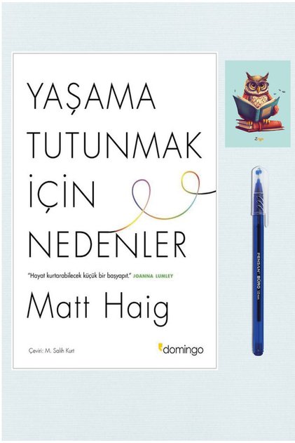Yaşama Tutunmak İçin Nedenler 9786051982656 - Domingo - Matt Haig (Mechanical Pencil and Notebook)
