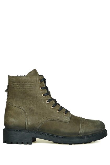Hakiki Deri Olive Dock Step Erkek Outdoor Bot