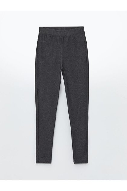 Basic Girls' Tights with Elastic Waist