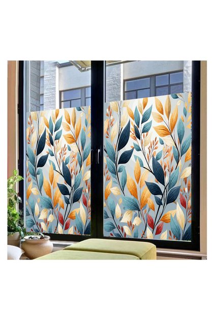 Glass Stained Glass Foil, Self Adhesive, Patterned Frosted Glass Foil 61X100 cm