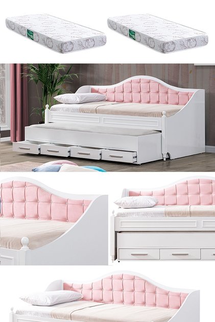 Yavrulu Karyola, Eymen Yavrulu Yatak - Pembe 2 Adet Comfort Yatak