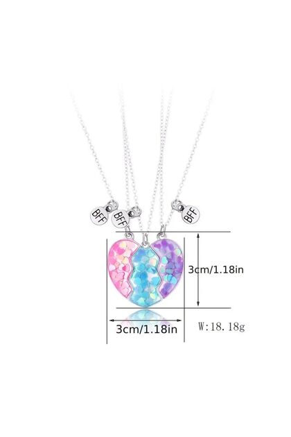BFF Ice Cream Pendant Necklace For Girls – 3 Best Friends Forever Gift