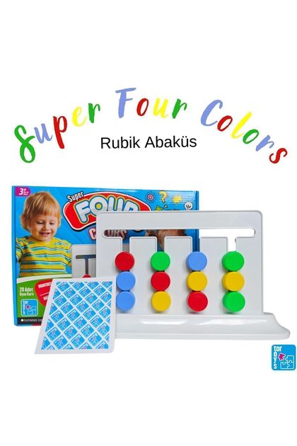 Tor Toys Super Four Colors - Rubik Abaküs Montessori Zeka Oyunu