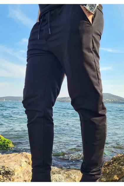 Black Slim Fit Jogger Sweatpants