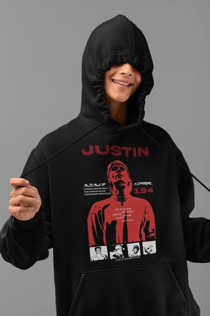 Justin Bieber Printed Unisex Oversize Singer Hoodie