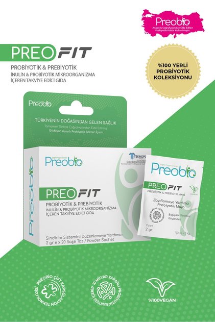 Preo Fit Sindirim Sistemini Düzenleyici Probiyotik Gıda Takviyesi 20 Saşe