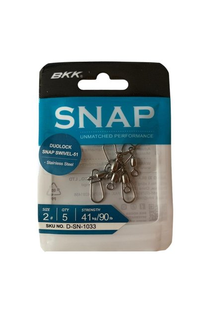 Duolock Snap Swivel-51 No:2 Klipsli Fırdöndü (5'Lİ PAKET)