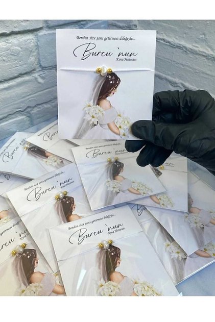 Kişiye Özel Hediyelik Şans Bilekliği Söz, Nişan, Bekarlığa Veda, Kına, Nikah Düğün Hediyesi 12 Adet.