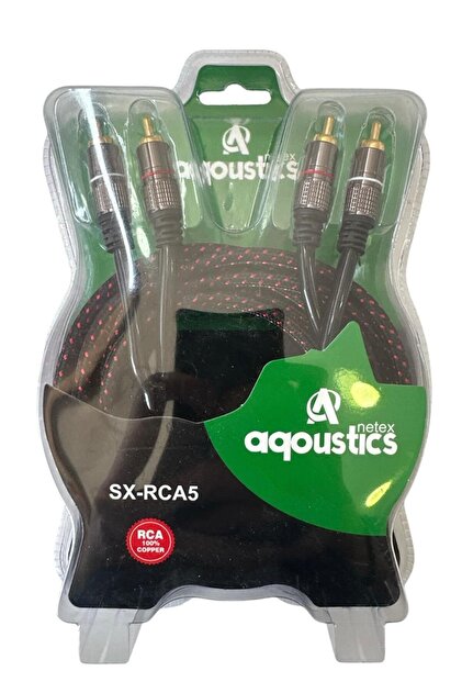 NETEX AQOUSTİCS 2 Rca / 2 Rca Fiber İpek Örgülü Altın Uçlu Rca 5
