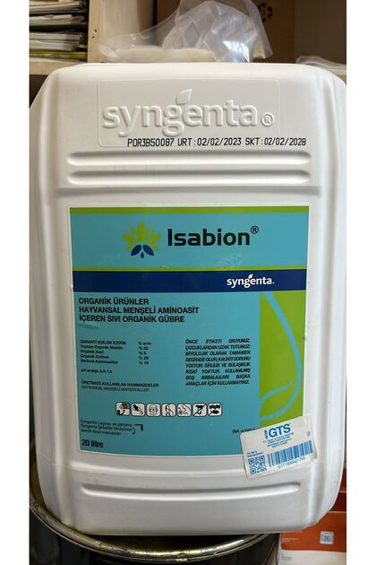 Isabion 20 Lt Hayvansal Menşeili Aminoasit Içeren Sıvı Organik Gübre
