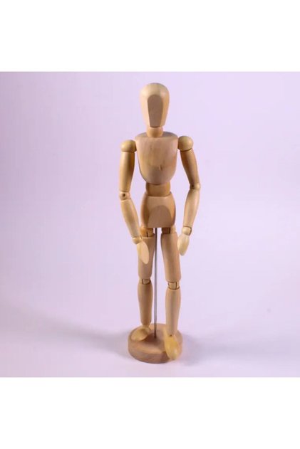 Insan Figürlü Ahşap Model Manken Resim Ressam Eğitimi Tahta Adam 14 CM