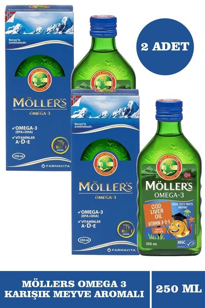 Omega-3 Balık Yağı Şurubu Tutti Frutti 250 ml 2 Adet