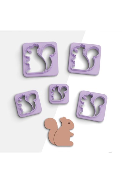 Ceramic Squirrel Clay Cutting Mold - Earring and Jewelry Mold, 5 Sizes, No: 641