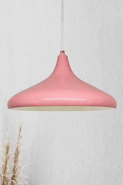Champion Pembe Avize - Alüminyum 35 Cm Çap Rustik Çocuk Odası Bebek Odası Mutfak Modelleri