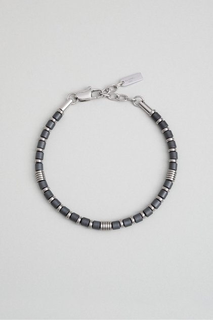 Hematite Stone 21 cm Steel Men's Bracelet