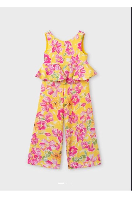 Abel&lula Girl's Printed Crepe Jumpsuit 5265