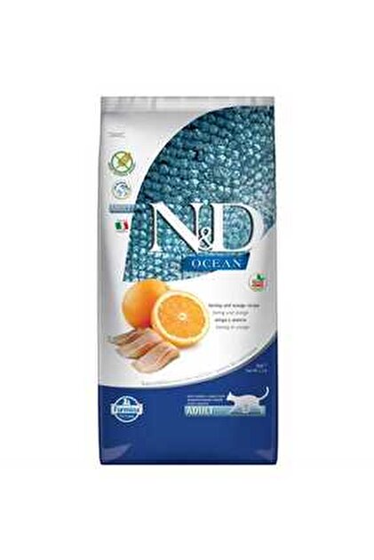 N & D Ocean Morina Balıklı Ve Portakallı Tahıllı Yetişkin Kedi