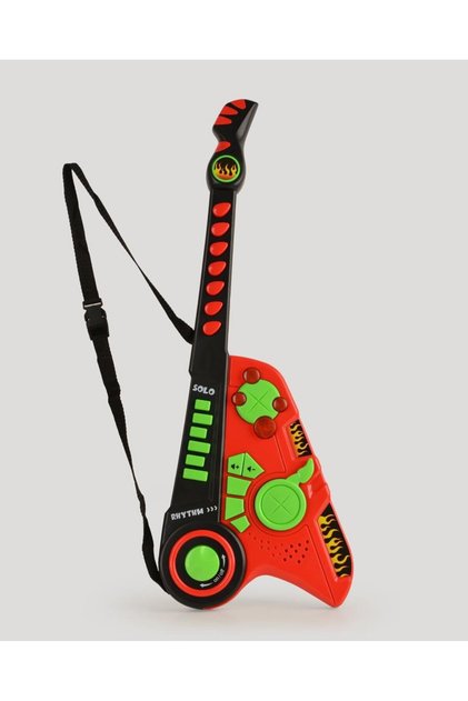 Led Işıklı Melodili Askılı Müzikli Gitar