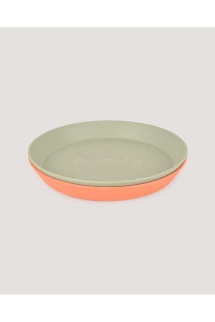 Let's Be Child 2'li Yuvarlak Tabak Sage Green-peach